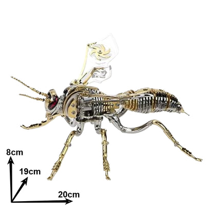 Metal Glod Big Wasp Bug Model  Assembly 3D Puzzle