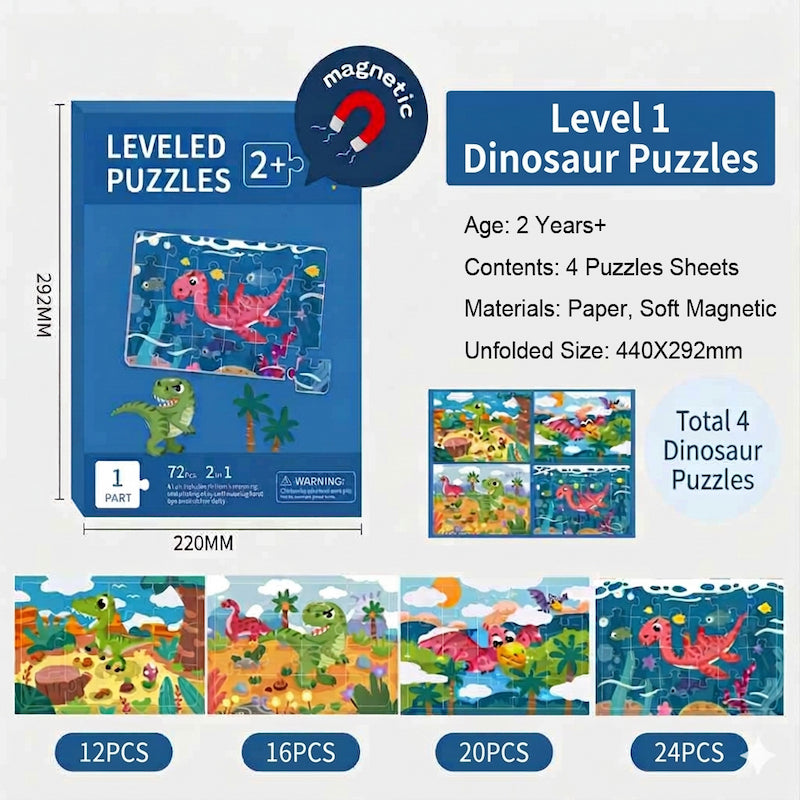 Level 1 Magnetic Puzzle Book for Kids Aged 2+