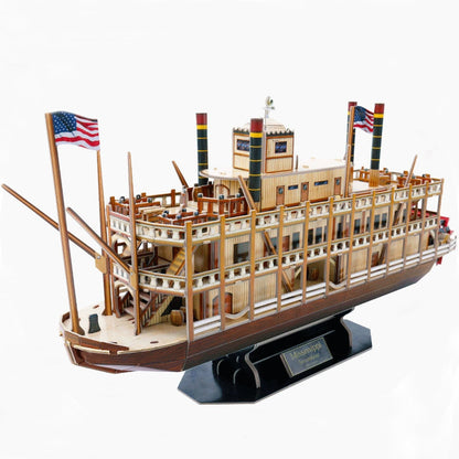 Mississippi Steamboat Model 3D Wood Puzzle