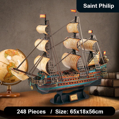 Saint Philip Ship Model 3D Wood Puzzle