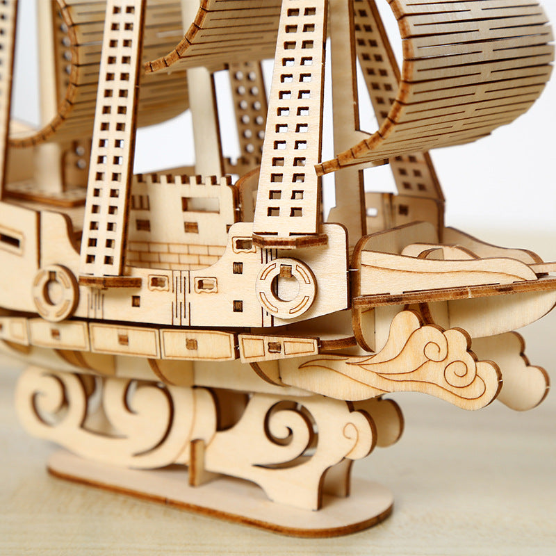 Wooden Ocean Sailboat Puzzle