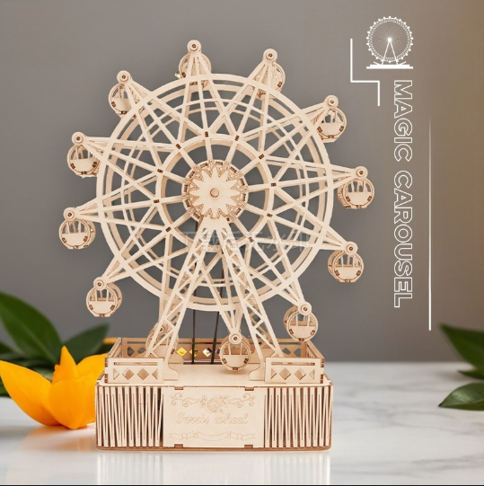 Ferris Wheel Music Box 3D Wood Puzzle