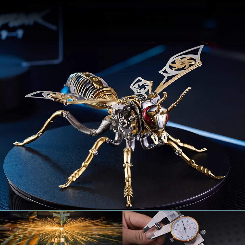 Metal Glod Big Wasp Bug Model  Assembly 3D Puzzle
