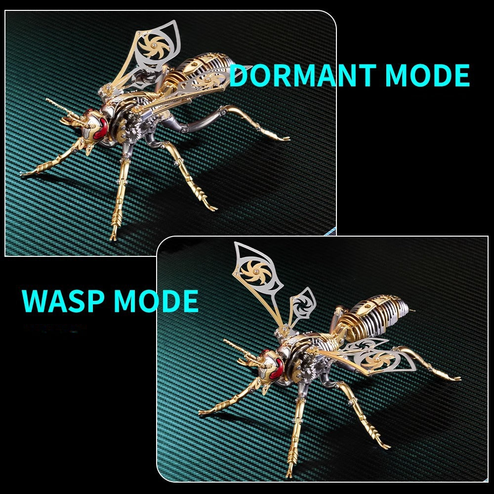 Metal Glod Big Wasp Bug Model  Assembly 3D Puzzle